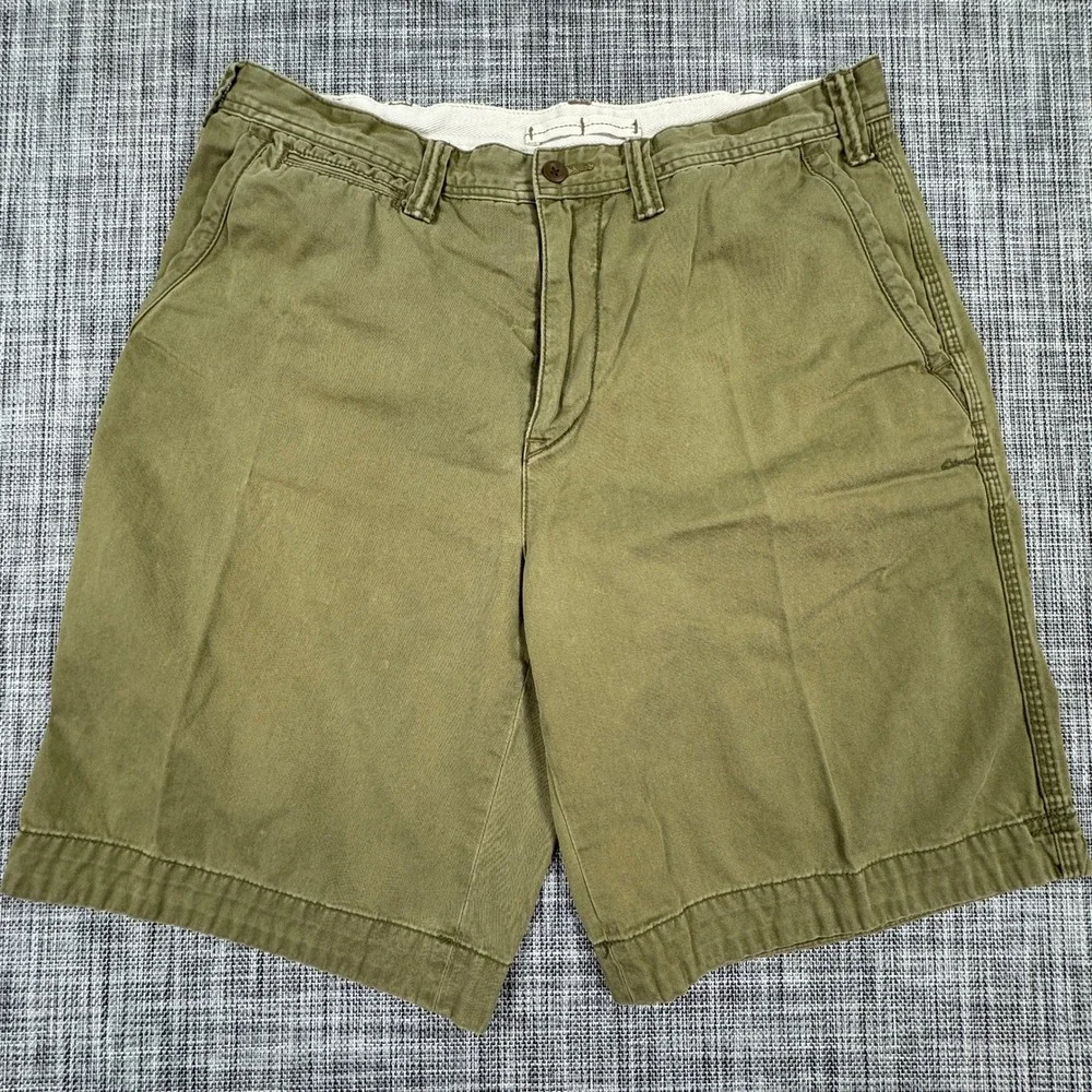 Polo Ralph Lauren Men's Relaxed Fit Chino Shorts Green Cotton Size 33 Casual